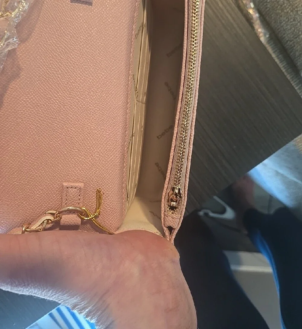 bebe Katriel Woven Mini Crossbody Rose